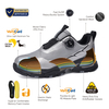 Chaussures de sécurité Sports Design QuickDial, embout en aluminium S1P et antidérapant pour les travailleurs de la logistique L-7601 gris
