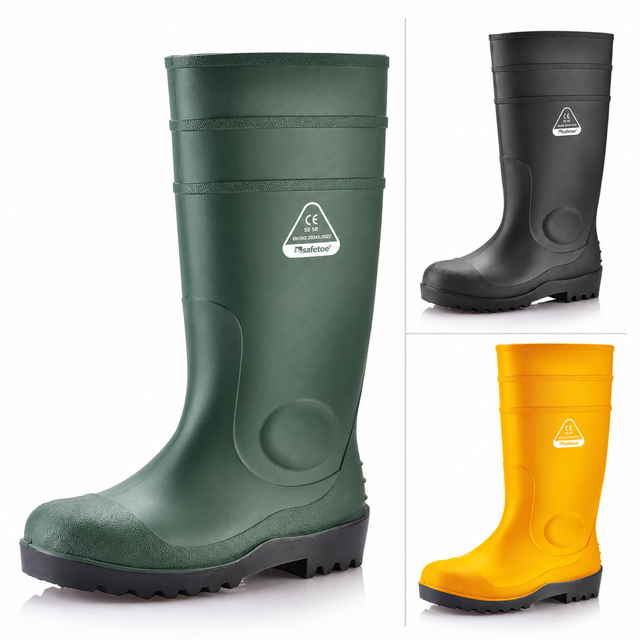 Bottes de pluie de sécurité S5 Safetoe W-6037 en plusieurs couleurs