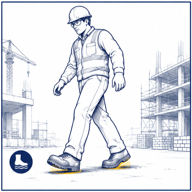 Abrasion et usure intensive sur les lieux de travail de construction