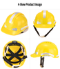 Casque de sécurité ventilé haute visibilité avec bandes réfléchissantes