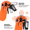 Casque de sécurité avec écran facial et protection auditive M-5017 Orange