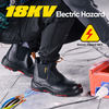 Bottes de sécurité à enfiler en cuir noir avec embout composite et protection en Kevlar | M-8025NBK