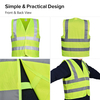 Gilet de sécurité réfléchissant haute visibilité jaune et orange | Gilet de travail léger EN ISO 20471