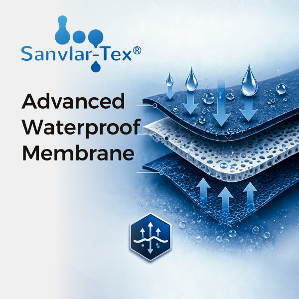 Technologie de membrane imperm&eacute;able Sanvlar-Tex pour bottes de s&eacute;curit&eacute; mini&egrave;res dans la neige mouill&eacute;e et par temps froid
