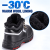 Bottes de sécurité d'hiver isolées avec doublure en laine chaude | Bouclier de glace M-8027
