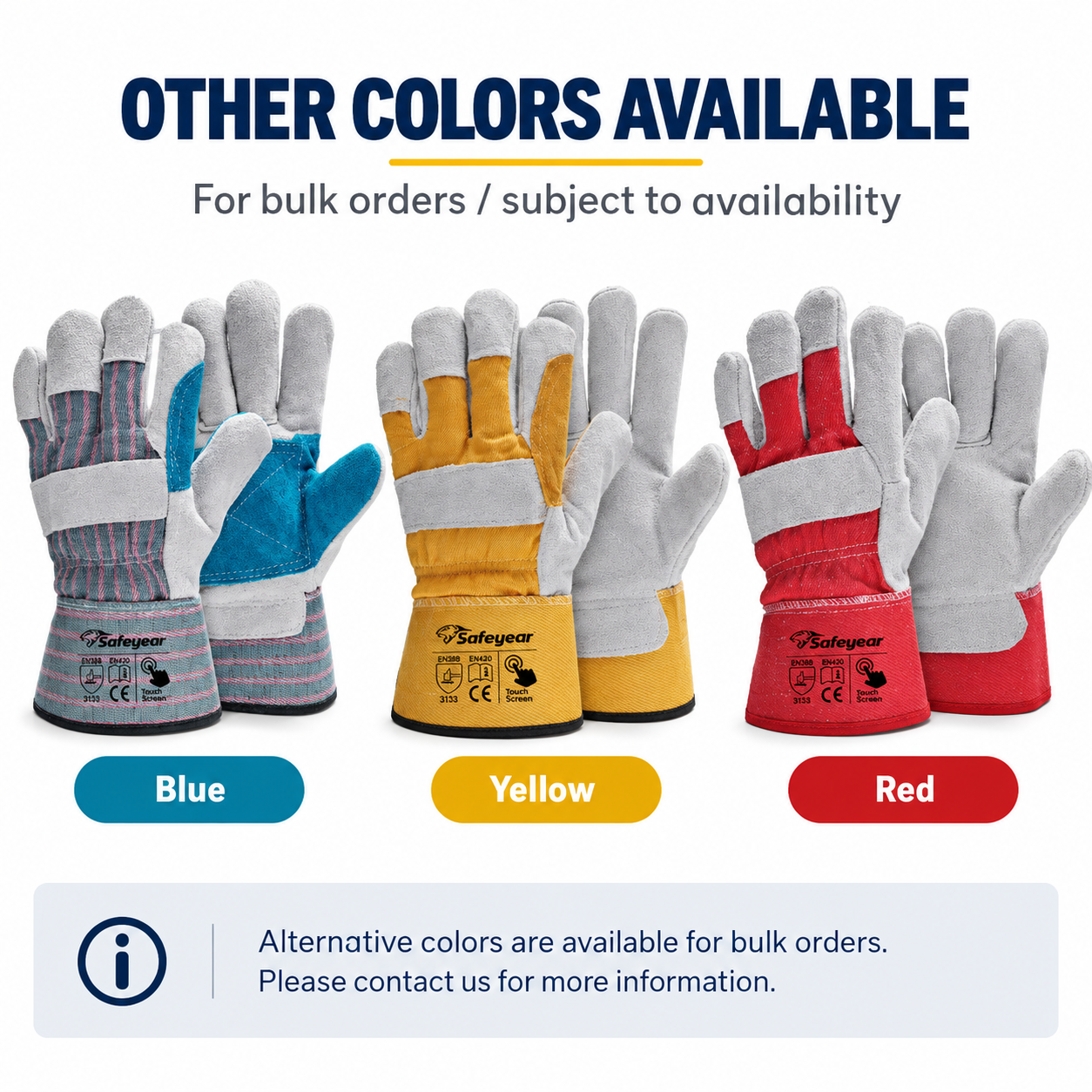 Gants de travail en cuir avec paume FL-1015