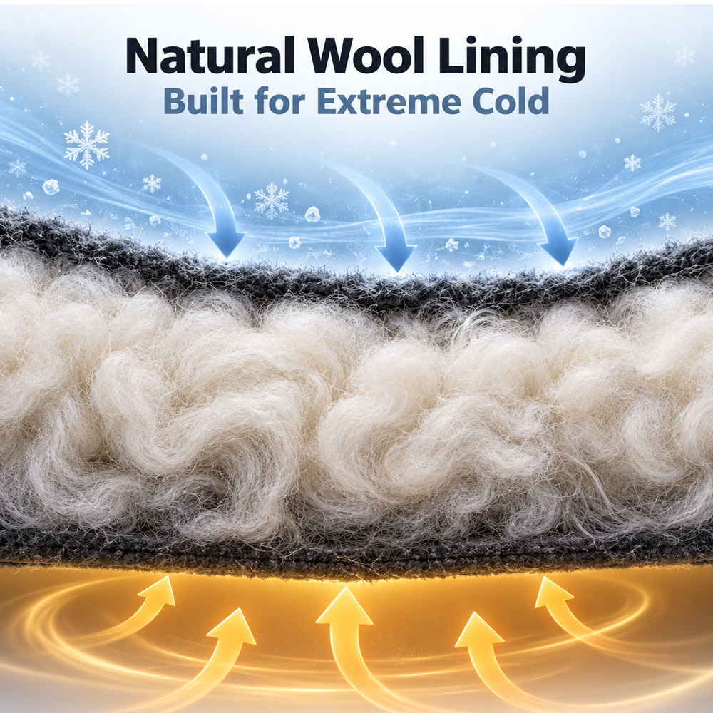 Botte de s&eacute;curit&eacute; d'hiver doubl&eacute;e en laine naturelle avec isolation thermique pour les environnements de travail extr&ecirc;mement froids