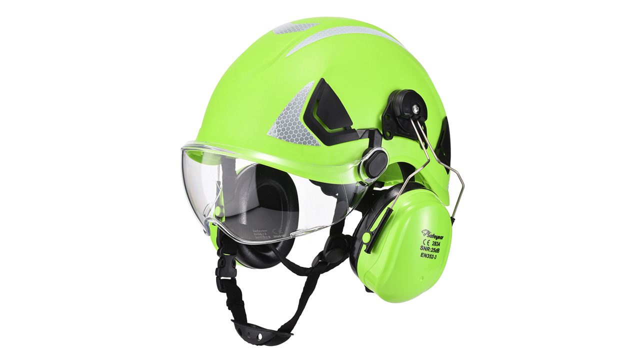 Casque de sécurité avec bandeau anti-transpiration M-5018 vert