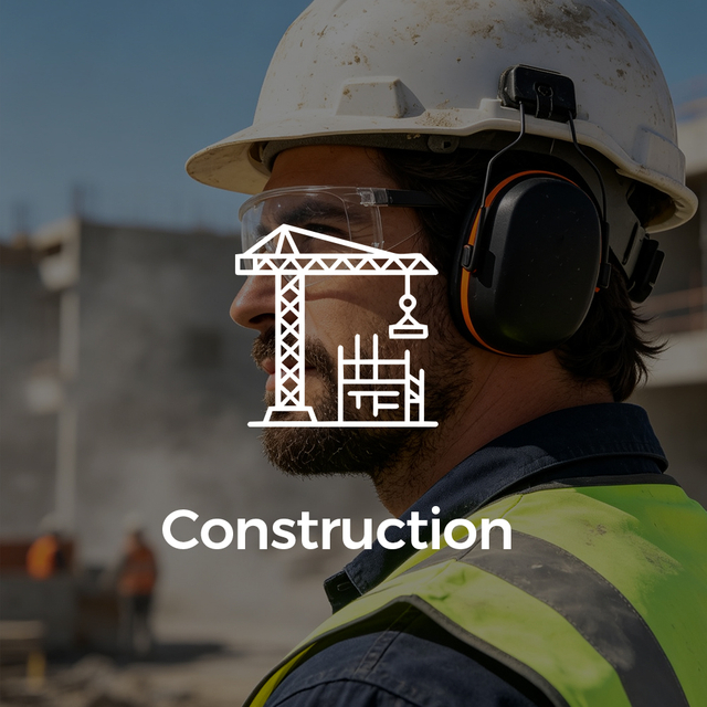 Cache-oreilles de sécurité de construction pour la protection auditive industrielle sur les chantiers