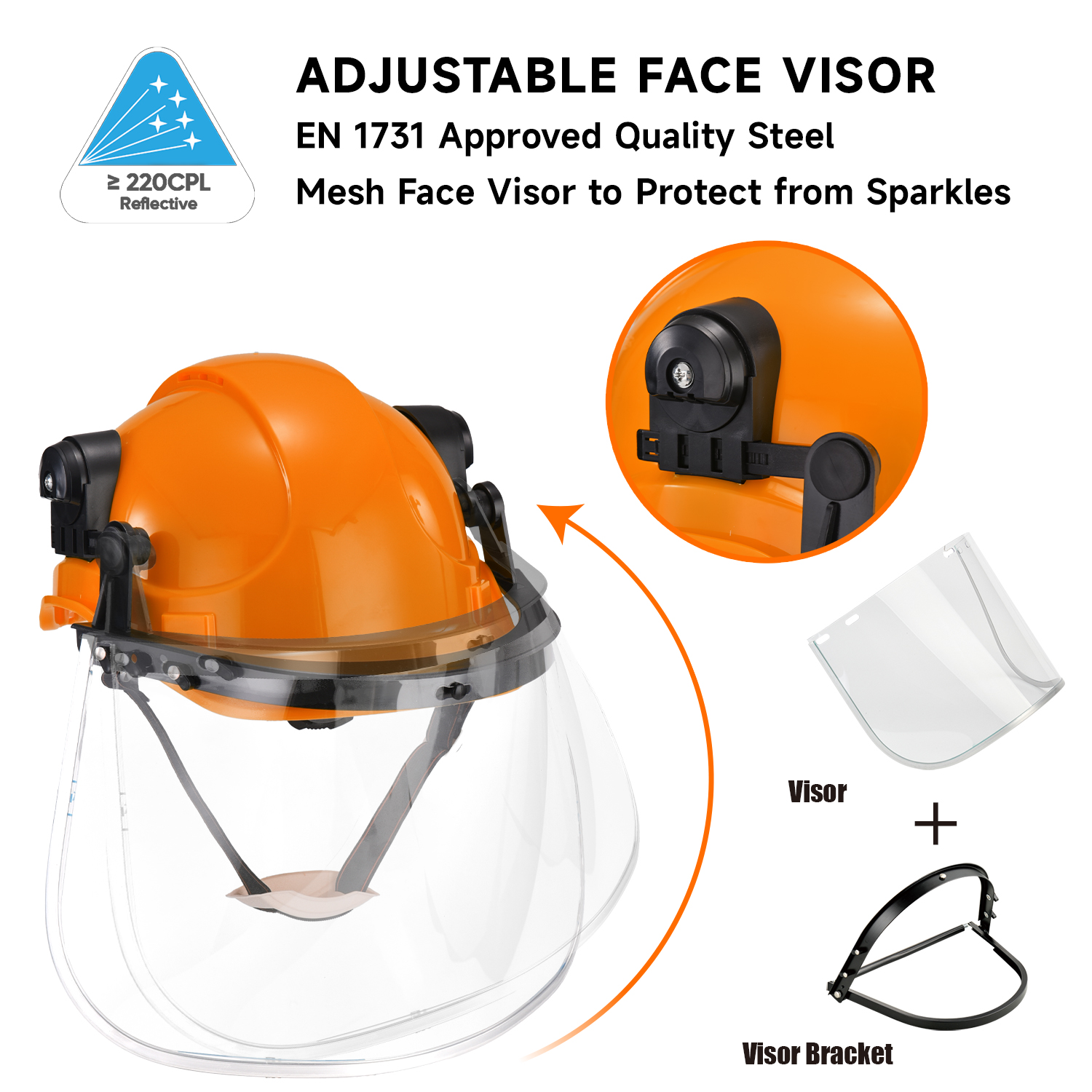 Casque de sécurité ventilé avec écran facial W-018V