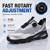 Chaussures de sécurité Sports Design QuickDial, embout en aluminium S1P et antidérapant pour les travailleurs de la logistique L-7601 gris