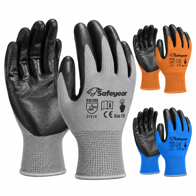 Gants de manutention enduits de nitrile Safeyear N1552