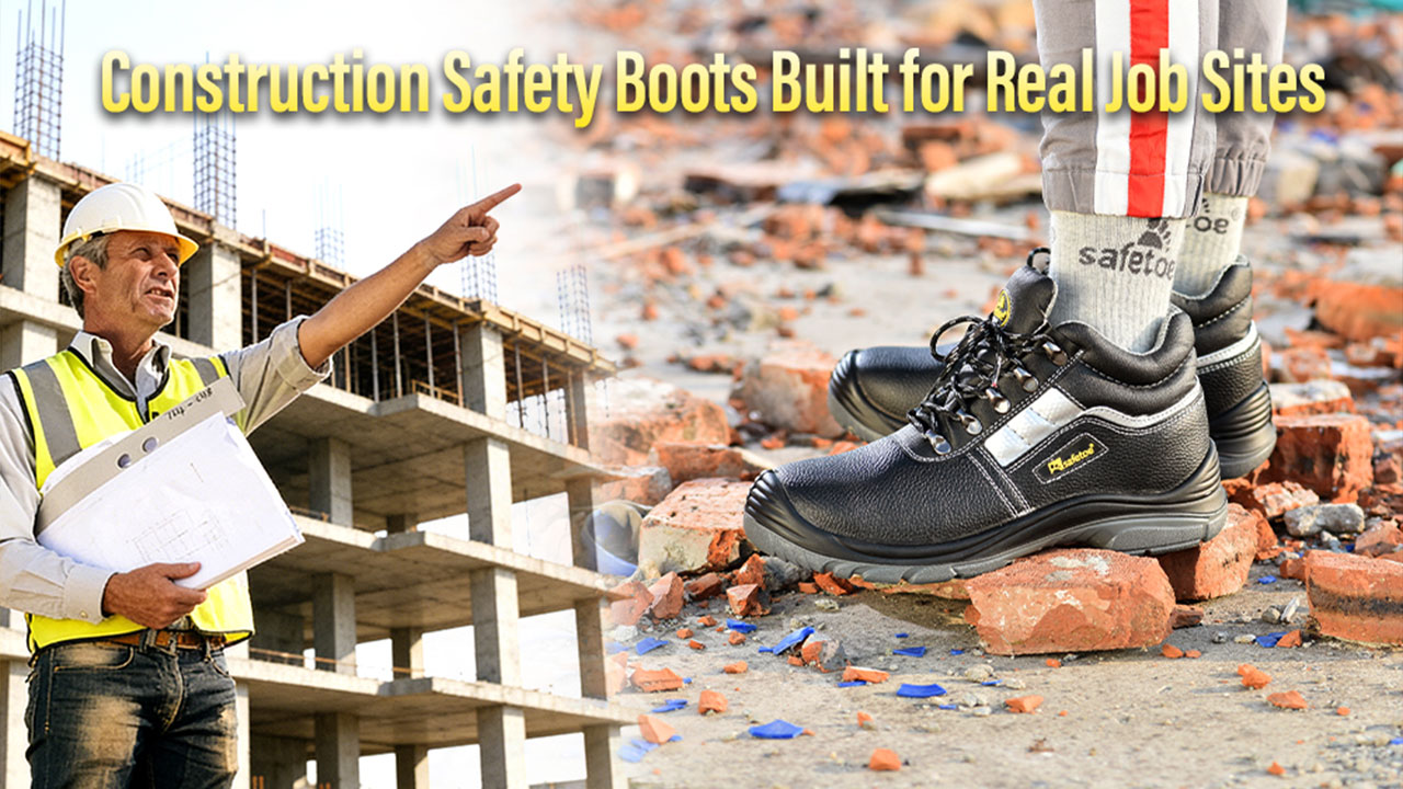Bottes de travail protectrices noires à embout en acier M-8027