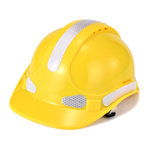Casque de sécurité ventilé haute visibilité avec bandes réfléchissantes