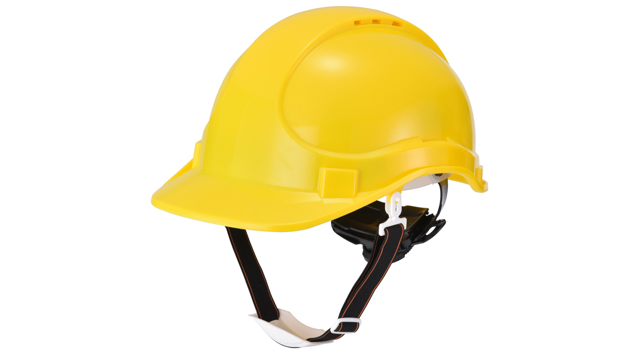 Casque de sécurité ventilé certifié CE et ANSI W-018 jaune