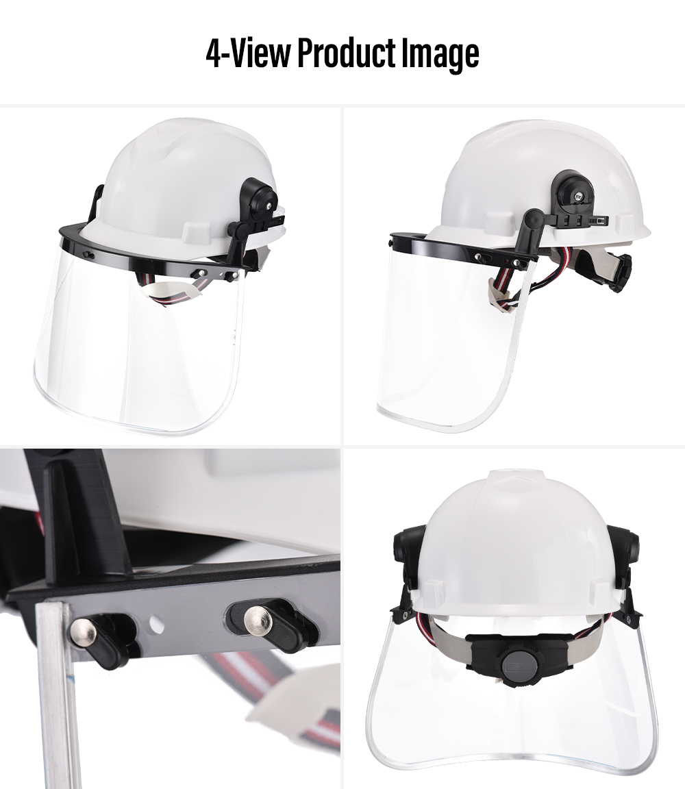 Casque de sécurité non ventilé avec visière pour écran facial