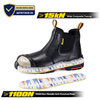 Bottes de sécurité à enfiler en cuir noir avec embout composite et protection en Kevlar | M-8025NBK