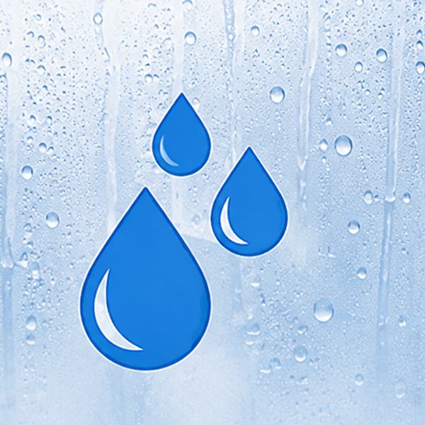 Gouttelettes d'eau illustrant l'humidit&eacute; pouvant contribuer &agrave; la formation de bu&eacute;e sur les verres