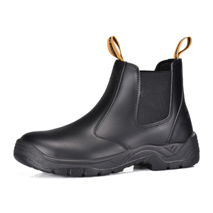Bottes de travail de sécurité noires à enfiler avec embout en acier | M-8025 SiteShield Pro