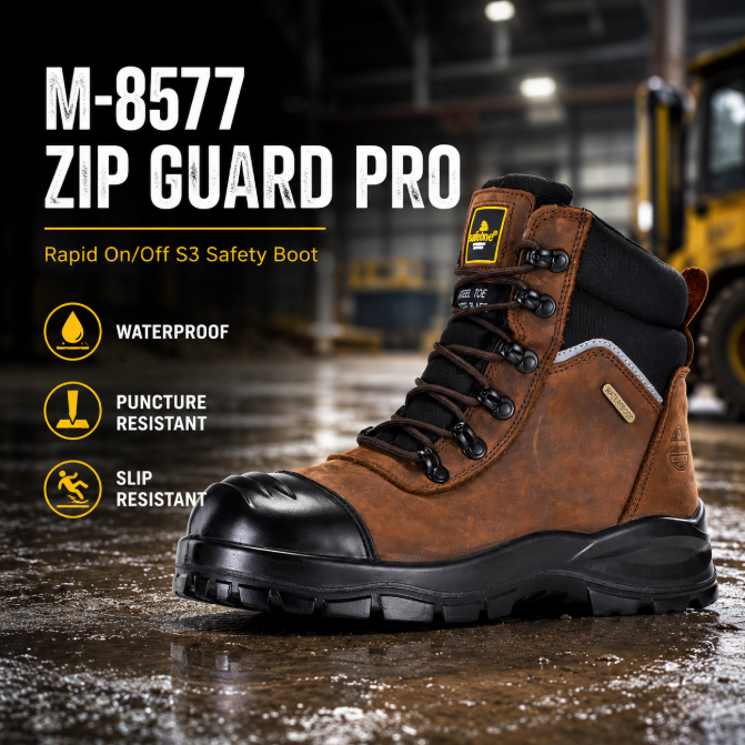 M-8577 Zip Guard Pro — La botte de sécurité à fermeture éclair S3 conçue pour une véritable efficacité