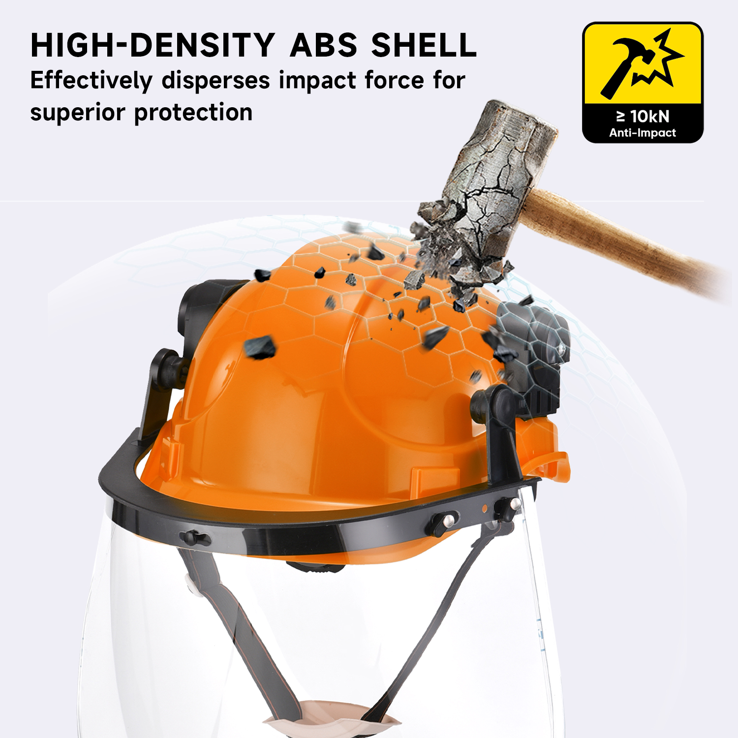 Casque de sécurité ventilé avec écran facial W-018V