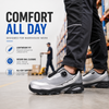 Chaussures de sécurité Sports Design QuickDial, embout en aluminium S1P et antidérapant pour les travailleurs de la logistique L-7601 gris