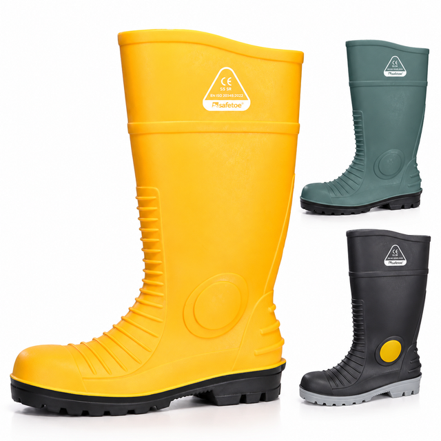 Bottes de pluie industrielles Safetoe W-6055 en plusieurs couleurs