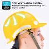 Casque de sécurité ventilé haute visibilité avec bandes réfléchissantes