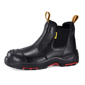 Bottes de sécurité à enfiler en cuir noir avec embout composite et protection en Kevlar | M-8025NBK
