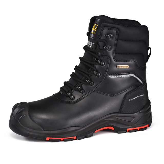 Bottes de sécurité d'hiver isolées noires | Bottes de travail pour le pétrole et le gaz H-9552BK