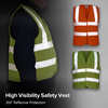 Gilet de sécurité réfléchissant haute visibilité jaune et orange | Gilet de travail léger EN ISO 20471